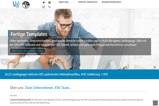 Landingpage, Version Ultimate 4: High-End-Version für alle Bereiche inklusive Slider, Bildergalerie uvm